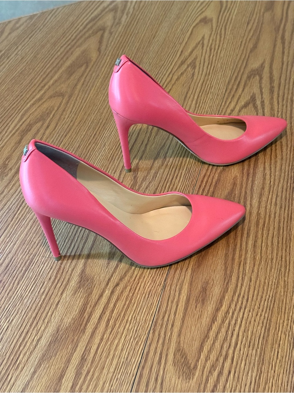 Ivanka Trump Coral Pink Pointed-Toe Stiletto Pumps